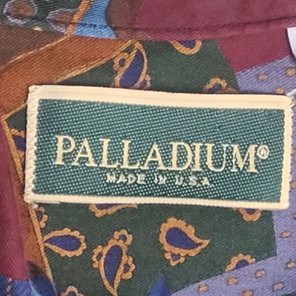 Palladium Button down long sleeve dress shirt vintage Made In US - Picture 4 of 7